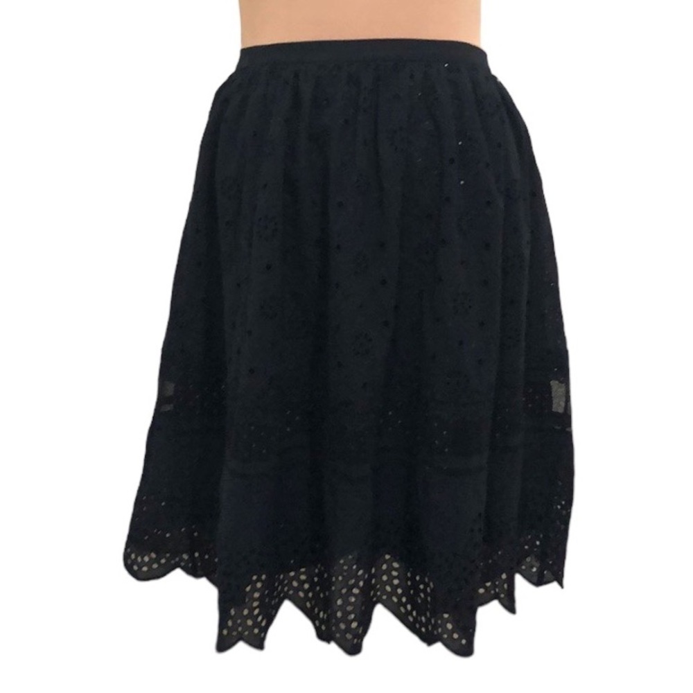 Marc by Marc Jacobs Eyelet Skirt Size 8 Black Polka Dot